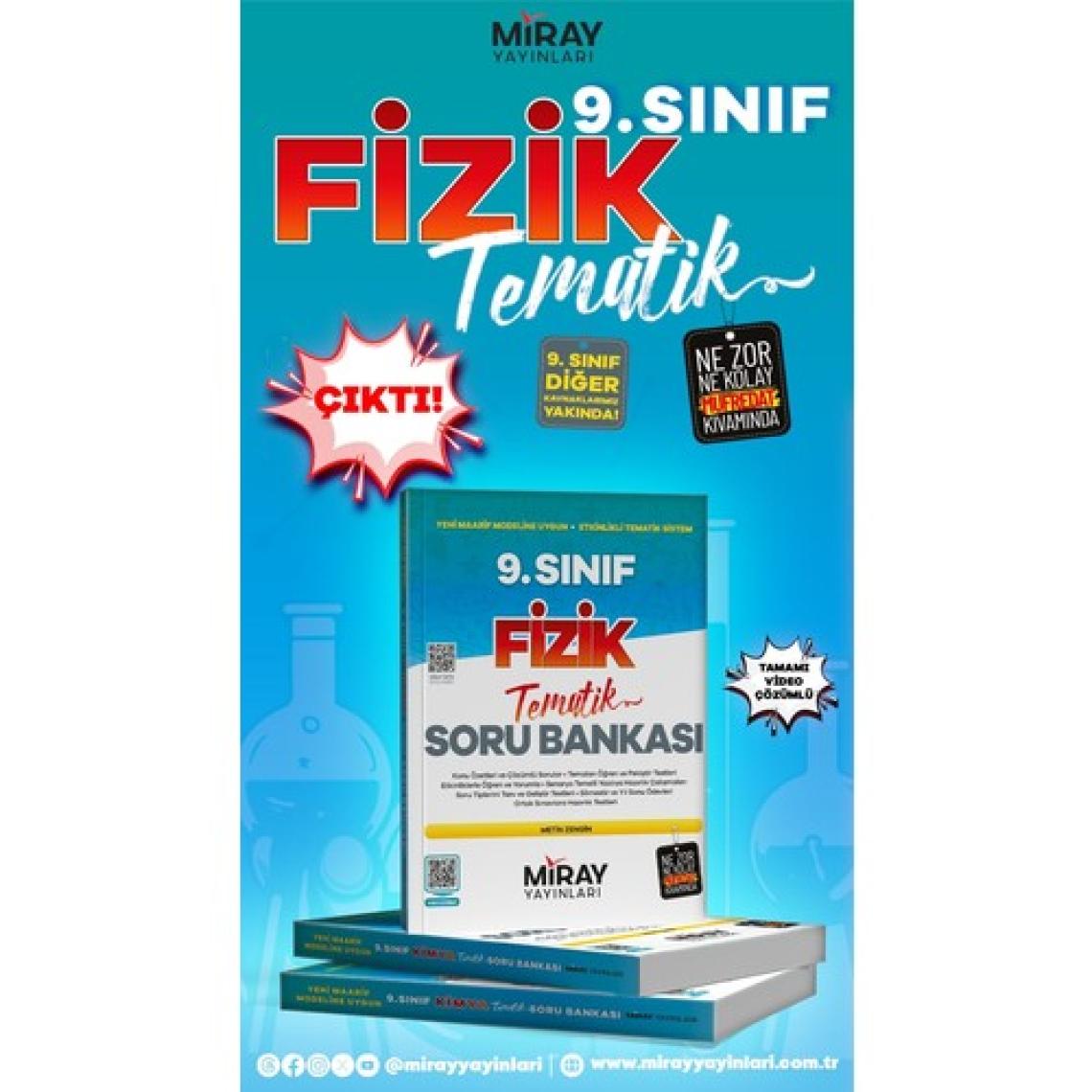 Miray Yayınları 2025 Miray 9. Sınıf Fizik Tematik Konu Özetli Soru Bankası Yeni Sistem - Metin Zengin