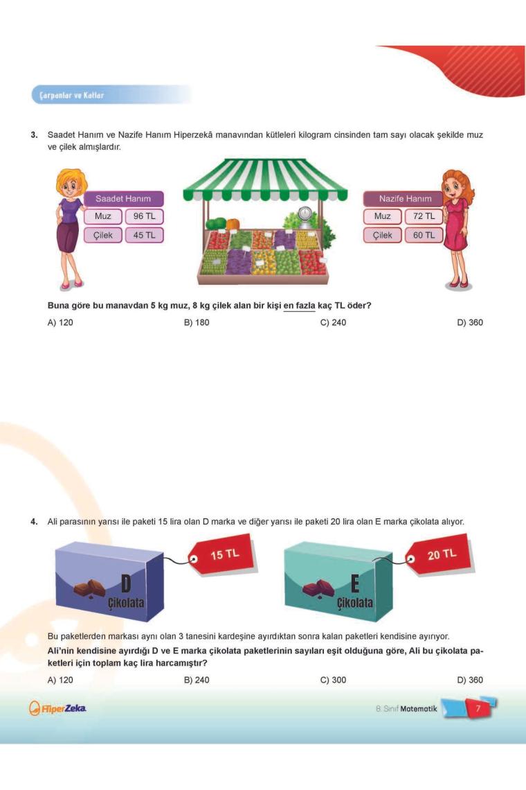 Hiper Zeka Yayınları 8. Sınıf En Matematik Soru Bankası