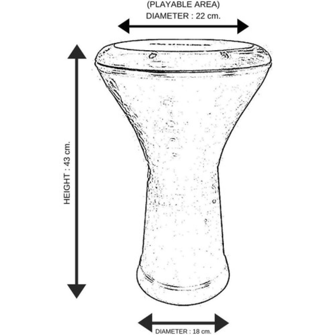 Masterwork Erzincan El  Işlemeli Siyah  Darbuka