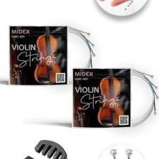 Midex Kmc-401x 2'li Paket Keman Teli Seti Profesyonel (2 Takım TEL + Susturucu + Reçine)
