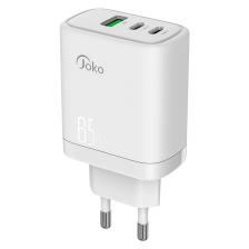 Fogy Gan Tech 65W USB / Pd Power Adaptör 5A Hızlı Şarj Aleti Cihazı Başlığı Qualcomm 3.0 Beyaz