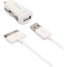 Mirax iPhone Uyumlu 4/4S/iPad/iPod Araç Şarj Kiti (Apple Lisanslı) - mirax SCT-4210