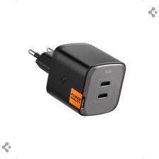 Spigen 45W USB-C 2 Port Mini Hızlı Şarj Aleti Samsung PPS 2.0 / Isı Düşürücü GaN III Akım Korumalı PD 3.0 Protokol Güç Adaptörü iPhone & Android & iPad & MacBook Type-C PE2203 Black - ACH05154