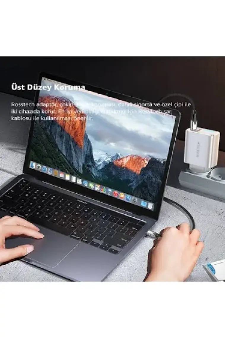 Rosstech 20W Pd LED Göstergeli Ultra Hızlı Şarj Adaptörü Usb-C Pd 20W + Usb-A Quick Charge 3.0 Dual Port (Rosstech Türkiye Garantili)