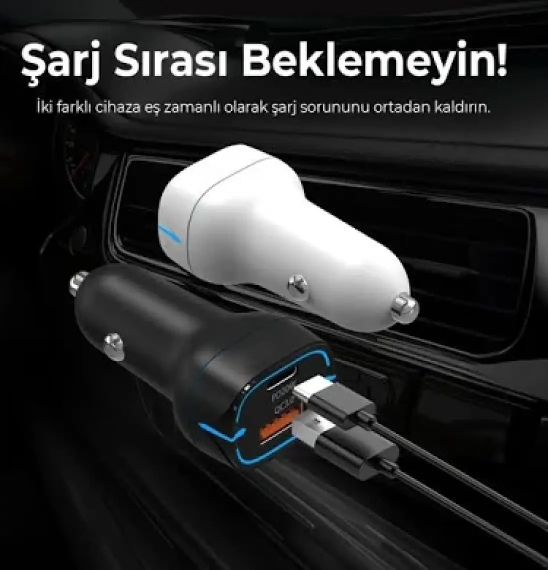 Bix BX-CCP36WT 36W Qc 3.0 USB Pd Araç Içi Hızlı Şarj Adaptörü