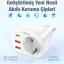 Polhammobile Polham 4000W Akım Korumalı 1x Type C, 2x USB Qc3.0, 1x 240V Priz Girişli Mega Hızlı Şarj Adaptörü