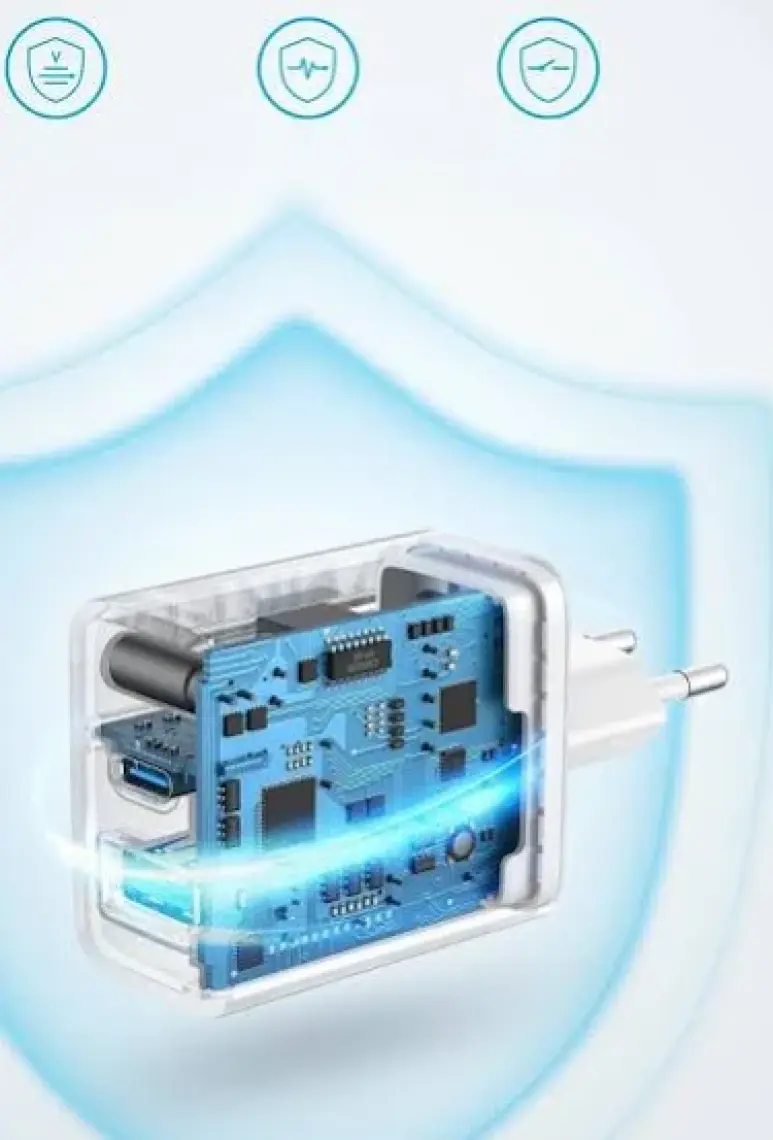 Anker 20W USB-C + USB-A Çift Portlu Şarj Cihazı - A2348 - Beyaz (Anker Türkiye Garantili)