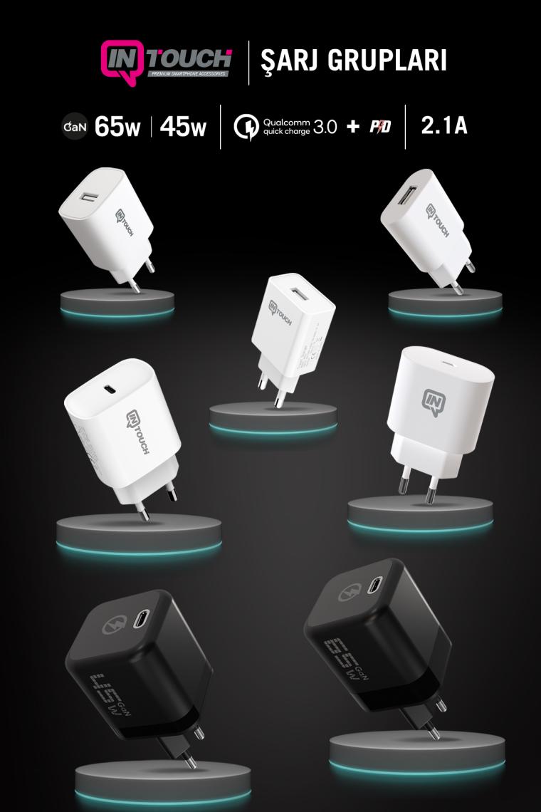 Intouch Smarty Mini 2.1 A USB Şarj Adaptörü Tüm Cihazlara Uyumlu