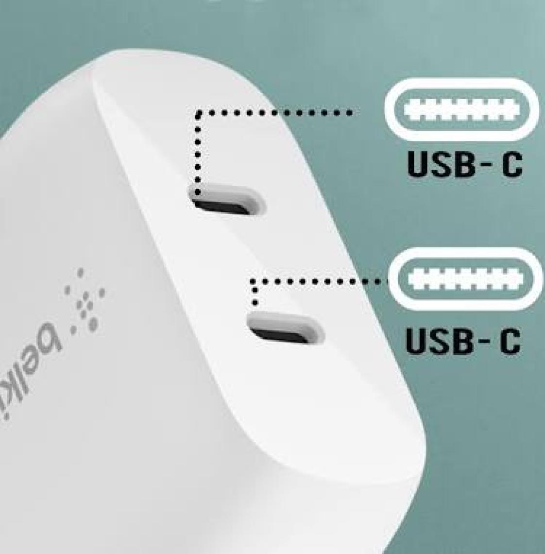 Belkin 40W Çift Girişli Usb-C Pd Hızlı Şarj Aleti