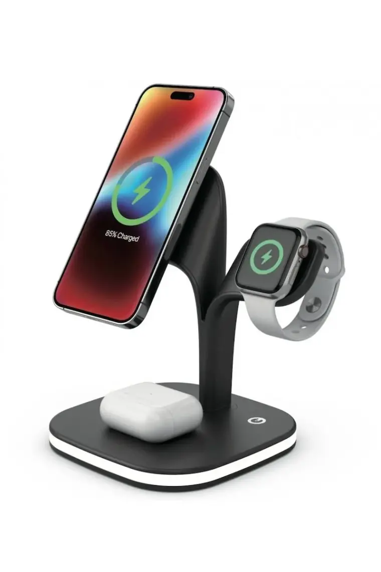 iThink WS-50 5 in 1 Wireless Şarj İstasyonu Siyah