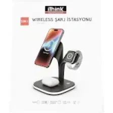 iThink WS-50 5 in 1 Wireless Şarj İstasyonu Siyah