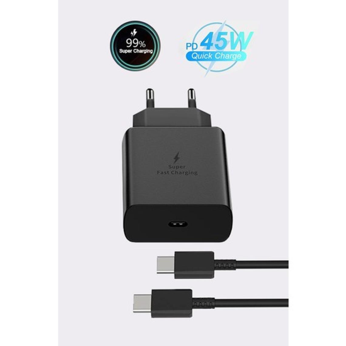 Giyitec  Galaxy S23 Ultra S23+ S24 Ultra S24+ 5g Uyumlu 45W Turbo Hızlı Şarj Aleti Cihazı Seti Pd