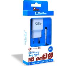 ACL AC-2 Micro USB 3.0 Mah Şarj Aleti Seti