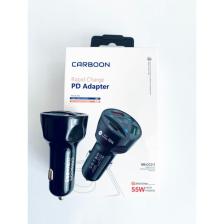Carboon 3 Port USB Araç Için Telefon Şarj Cihazı Çakmaklık Araç Içi Şarj Adaptörü 55W