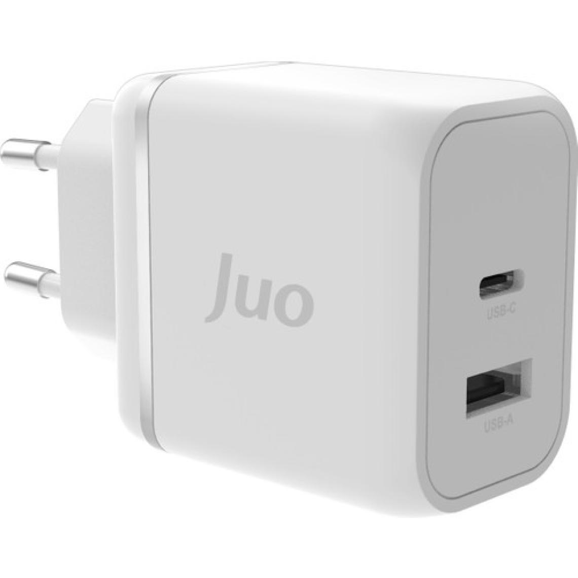 Juo 45W Gan Usb-C + Usb-A Şarj Aleti iPhone & iPad & Macbook & Samsung Uyumlu Pd Type-C Hızlı Şarj Cihazı Beyaz