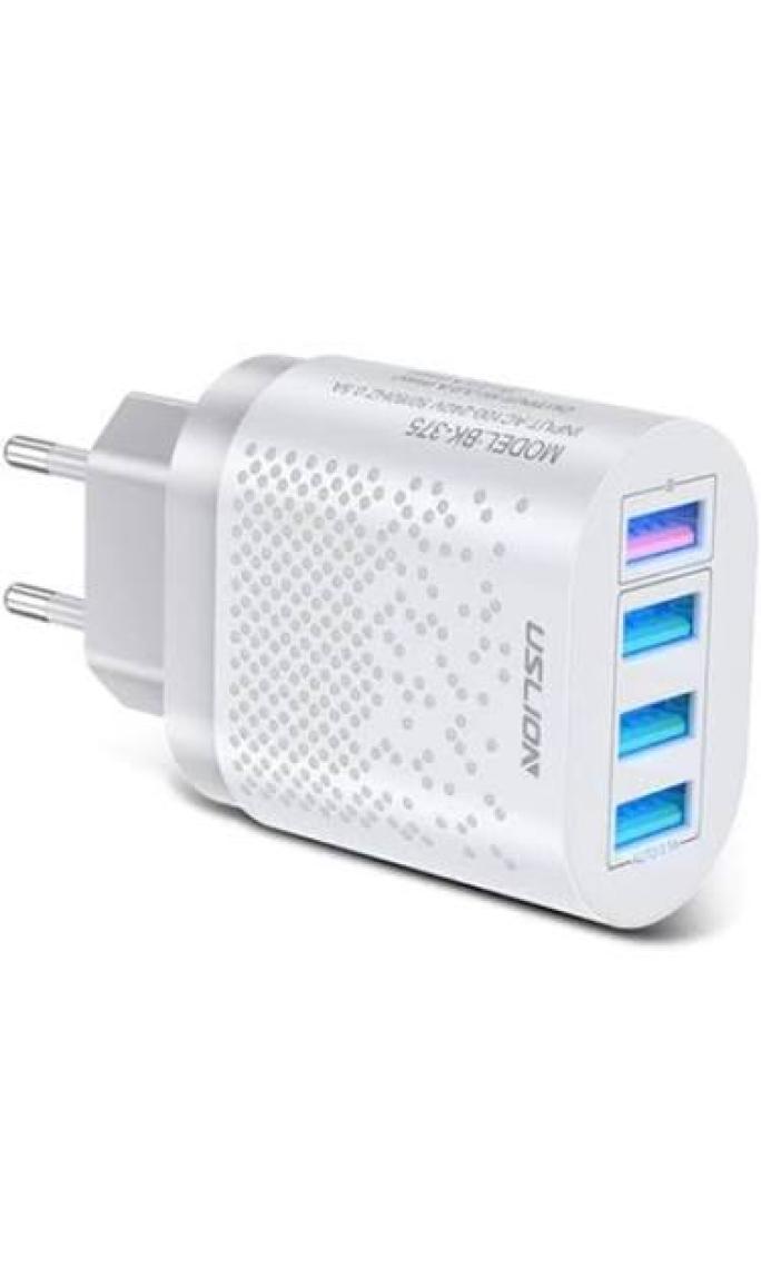 Ally Uslion 4 Port 48W QC 3.0 Hızlı Şarj USB Şarj Başlık Adaptör AL-33535