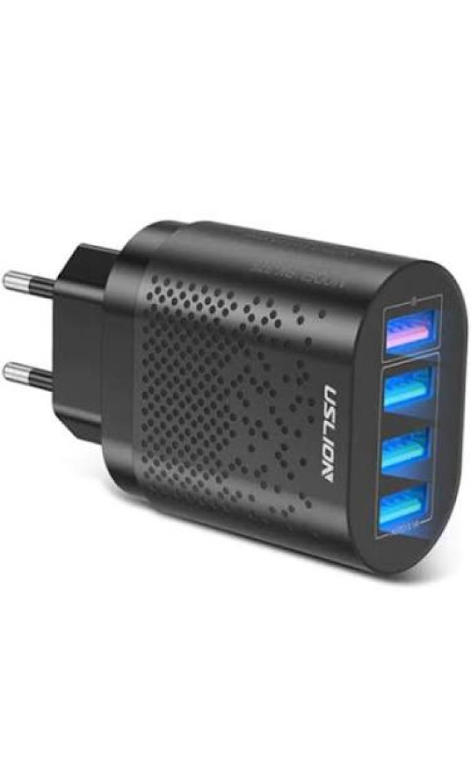 Ally Uslion 4 Port 48W QC 3.0 Hızlı Şarj USB Şarj Başlık Adaptör AL-33535