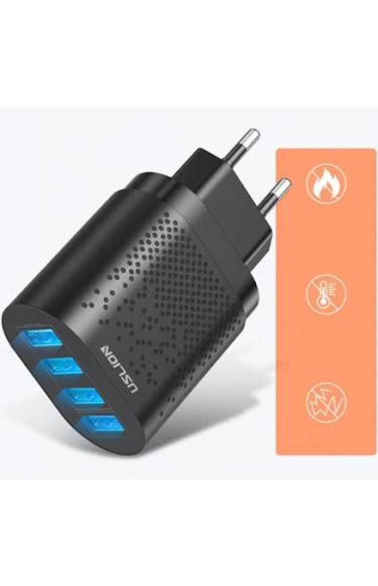 Ally Uslion 4 Port 48W QC 3.0 Hızlı Şarj USB Şarj Başlık Adaptör AL-33535