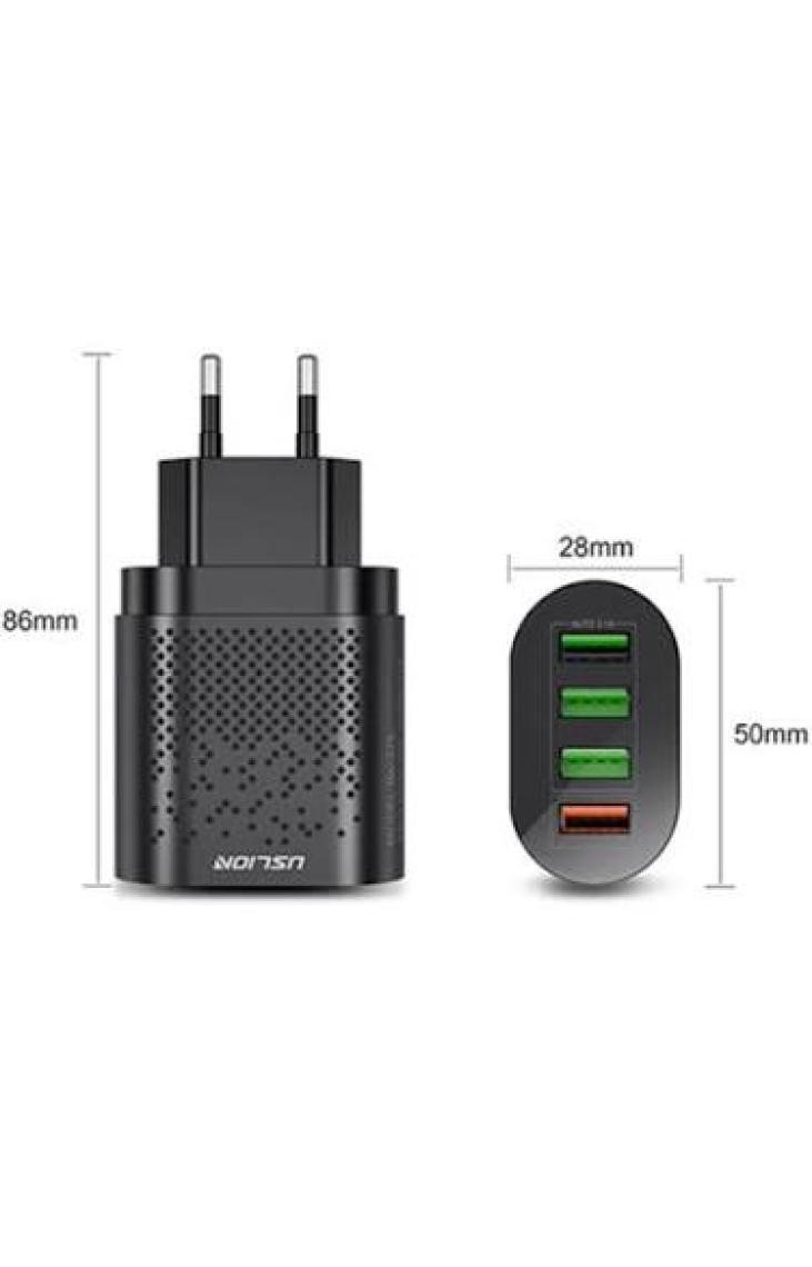 Ally Uslion 4 Port 48W QC 3.0 Hızlı Şarj USB Şarj Başlık Adaptör AL-33535
