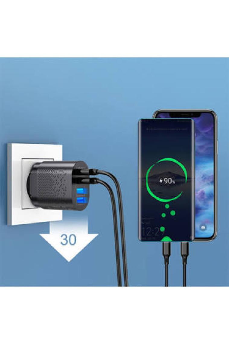 Ally Uslion 4 Port 48W QC 3.0 Hızlı Şarj USB Şarj Başlık Adaptör AL-33535