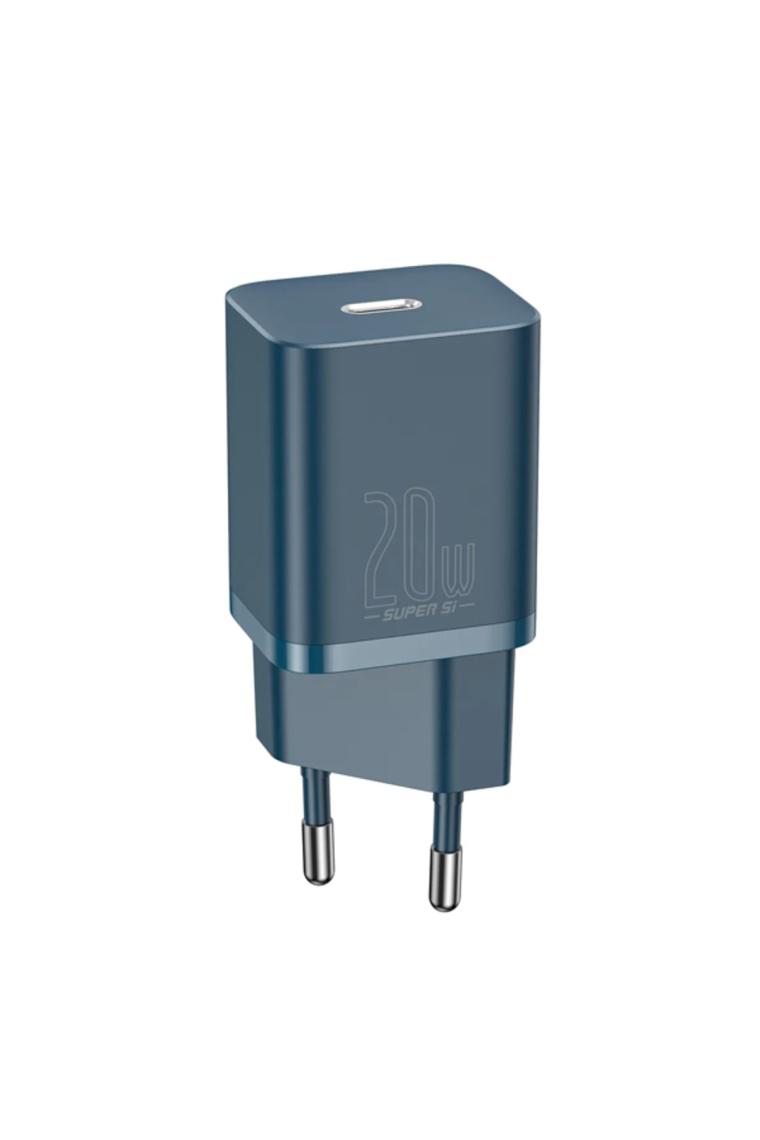 Baseus Super Si Pd 20W Usb-C & Lightning Kablo ve Hızlı Şarj Cihazı Seti, Siyah