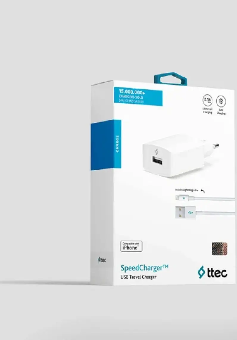 Ttec SpeedCharger iPhone Uyumlu Şarj Aleti 2.1A Lightning Kablolu Beyaz