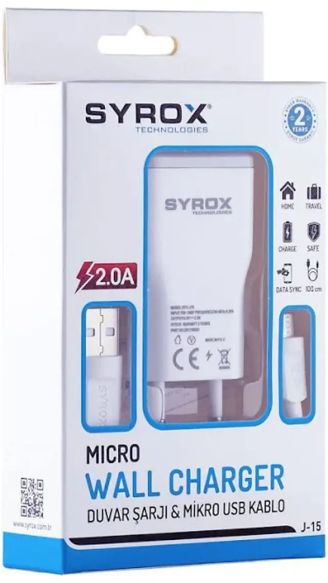 Syrox Micro USB Hızlı Şarj Cihazı - J15