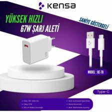 Kensa Şarj Cihazı 67 W... Uyumlu Cihazların Ekranın da Saniye Göstergeli Turbo Şarj Süresi Takibi