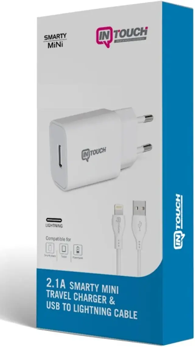 Intouch Smarty Mini 2.1 A Lıghtnıng Kab. Şarj Cihazı