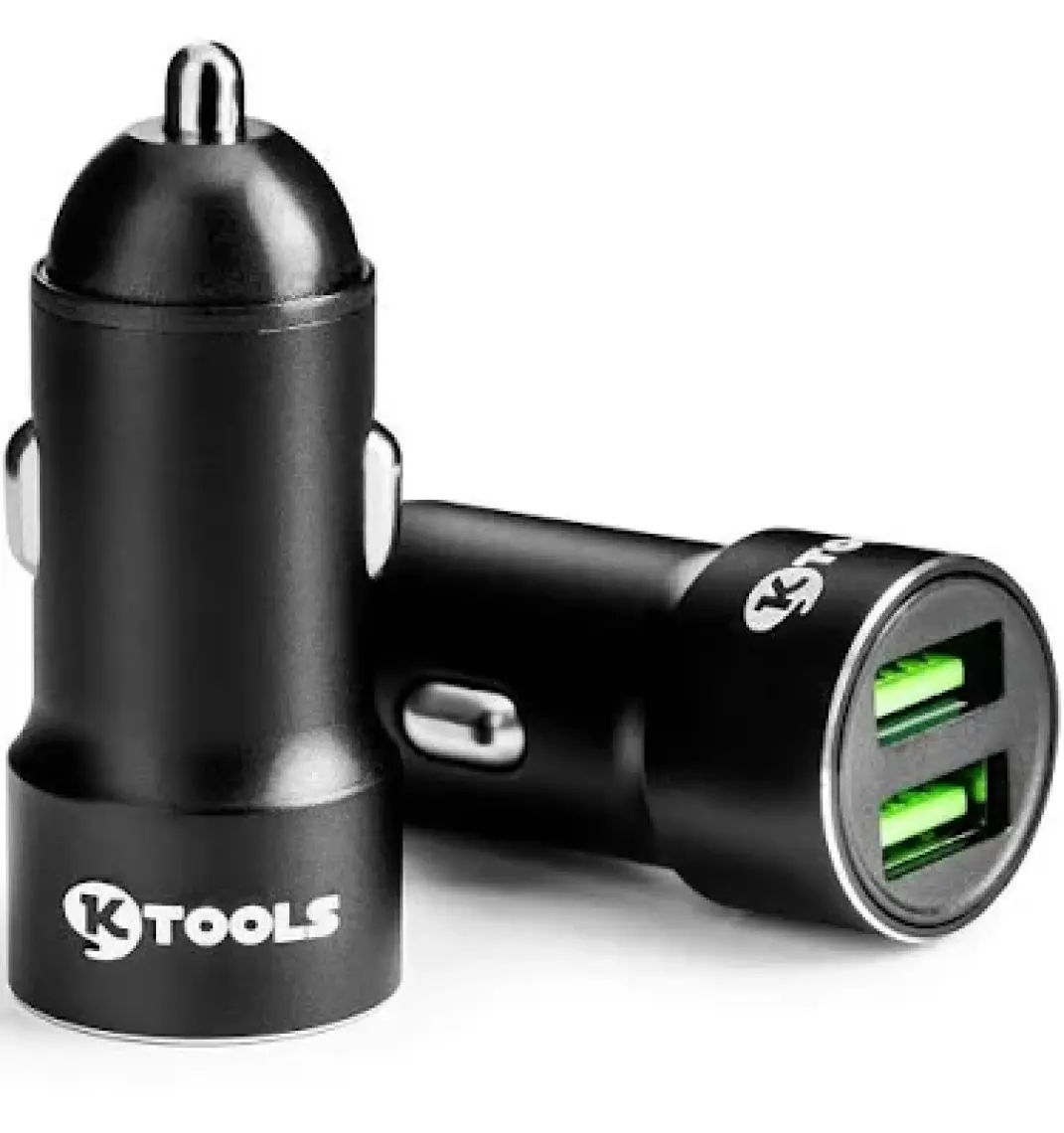 Ktools Drive Inn 2.4 Amper Çift USB Araç Şarjı Çakmaklık Siyah