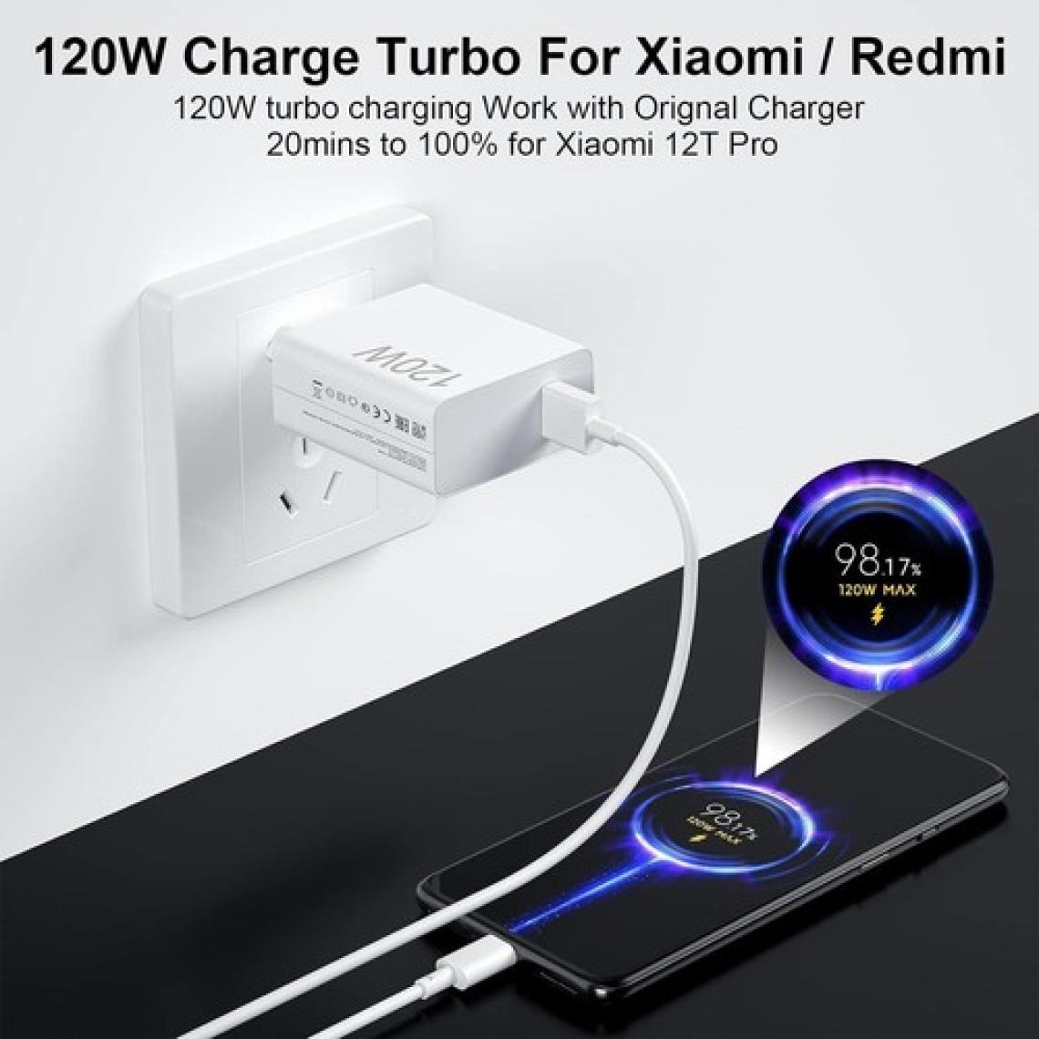 Xiaomi Mi ile Uyumlu 120W Turbo Hızlı Şarj Aleti Kablo Dahil Yarım Saatte Doldurur