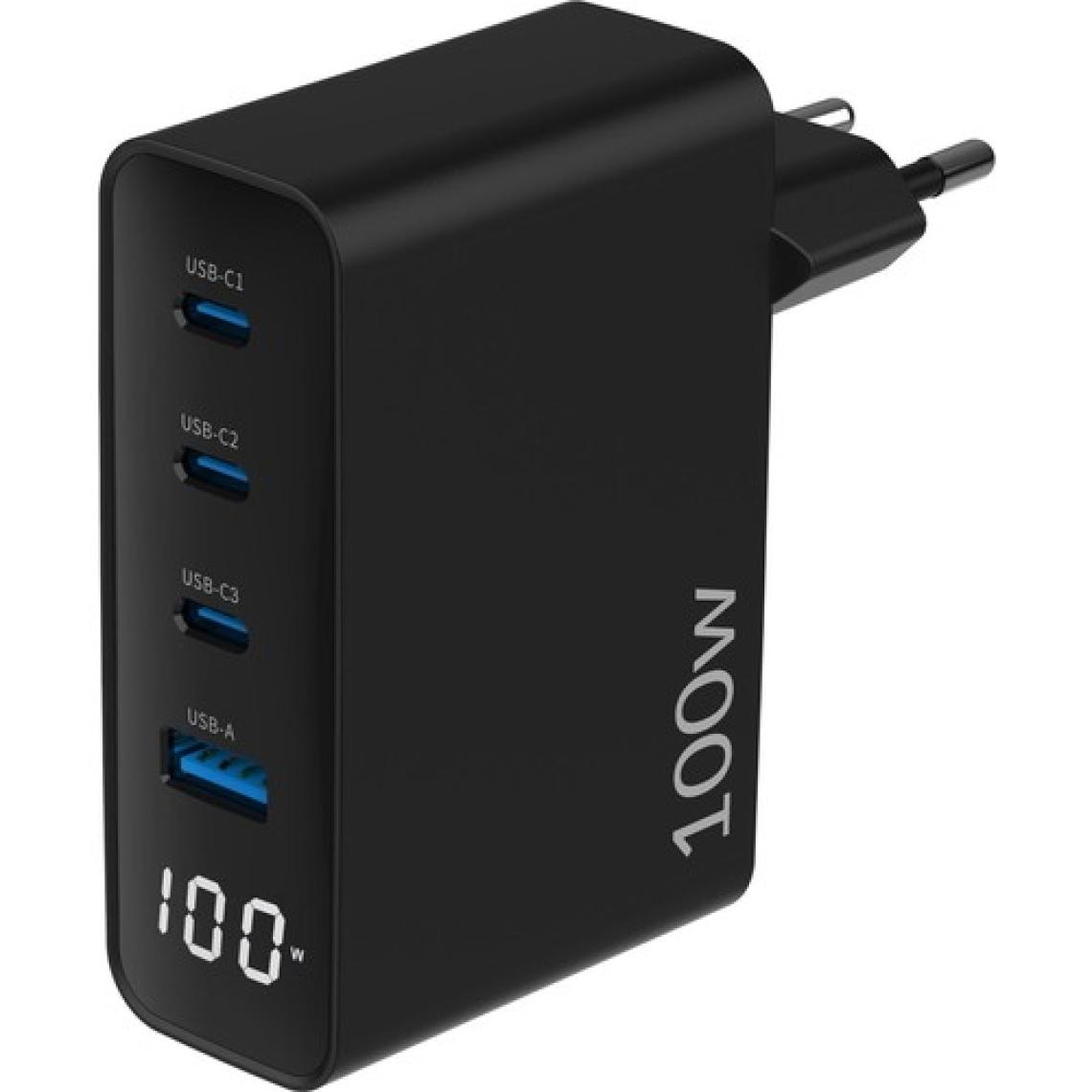 Juo 100W Gan LED Ekranlı 3 Type-C + Usb-A Hızlı Şarj Cihazı iPhone & Macbook & Notebook Şarj Aleti