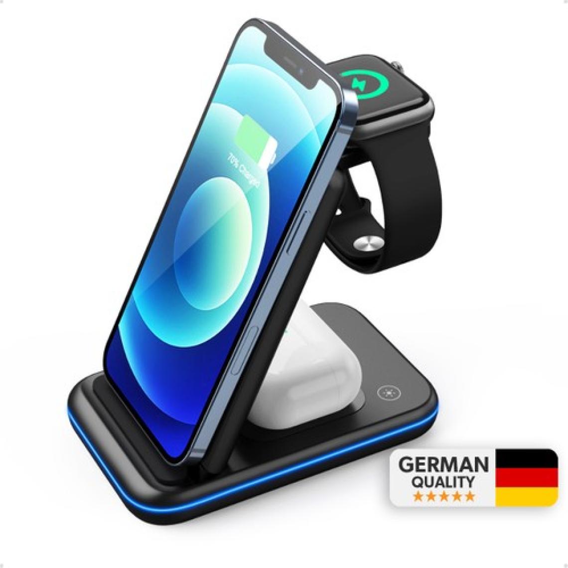 Woyax By Deji Iphone-Watch ve Magsafe Uyumlu Katlanabilir 15W Hızlı Wireless Kablosuz Şarj Standı