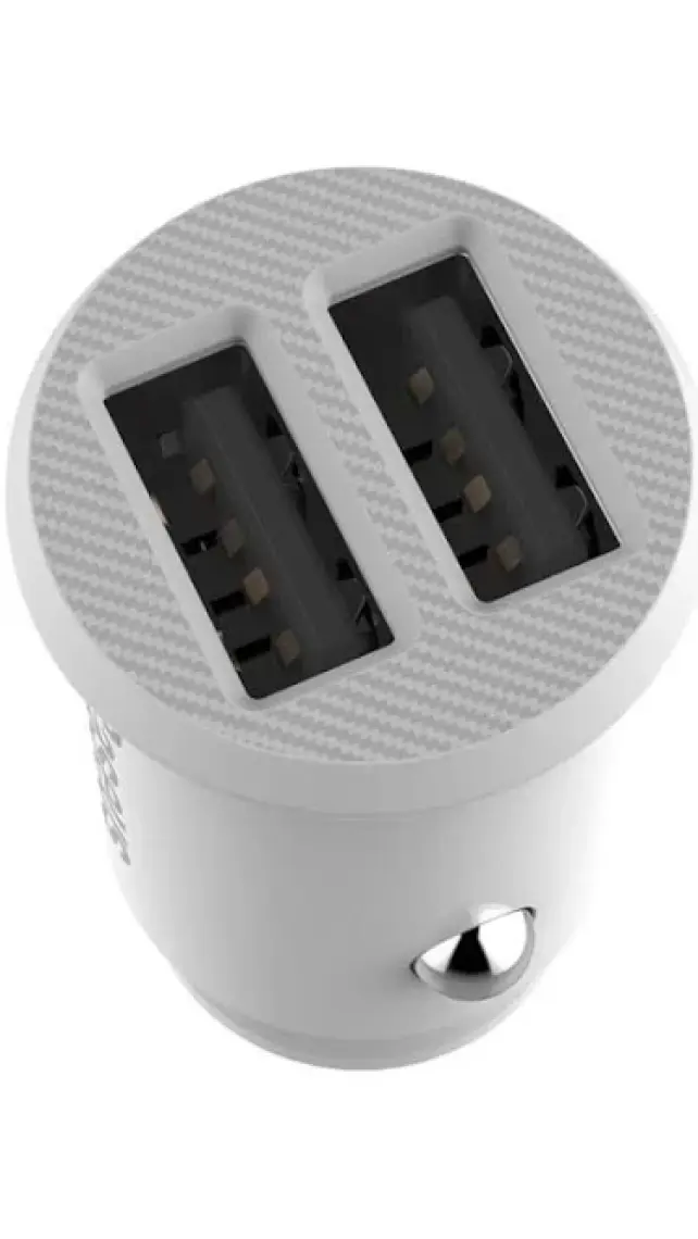 Baseus CCALL-ML02 Mini Dual USB 3.1A Max Çıkışlı Hızlı Araç Şarj Başlığı - Beyaz