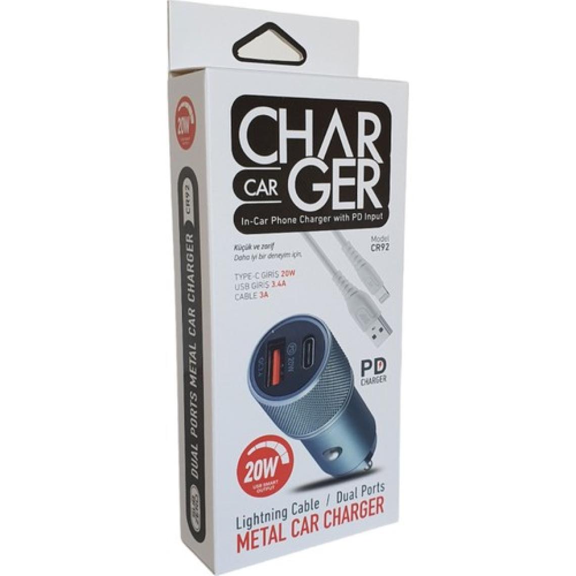 Subzero Hızlı Araç Şarj Cihazı Pd 20W Çift Çıkış USB ve Type C