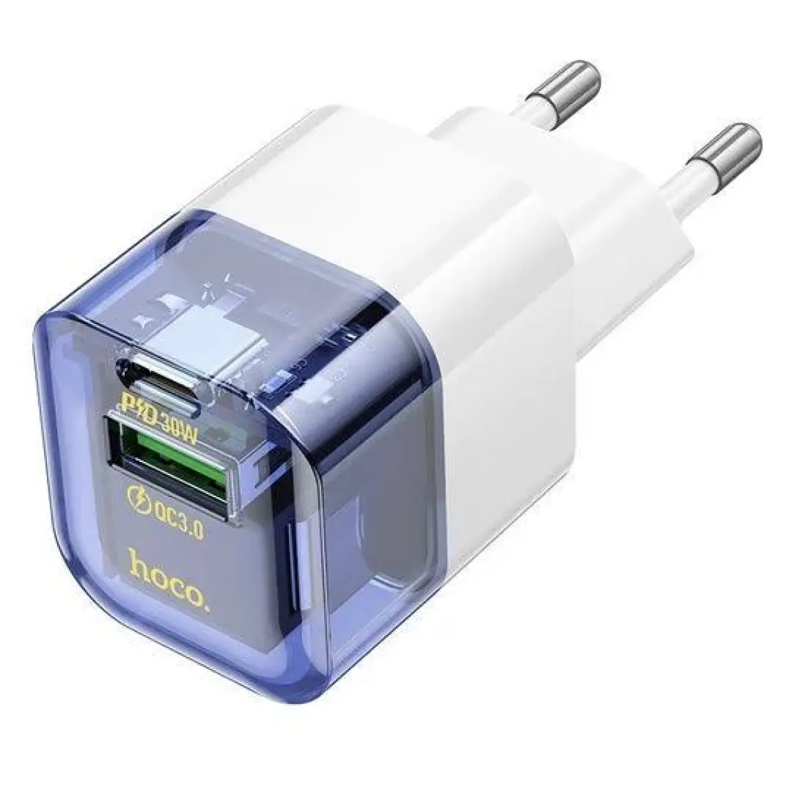 Hoco C131A Platinum PD30W+QC3.0 Girişli Hızlı Şarj Başlığı ve Type-C To Type-C Kablo