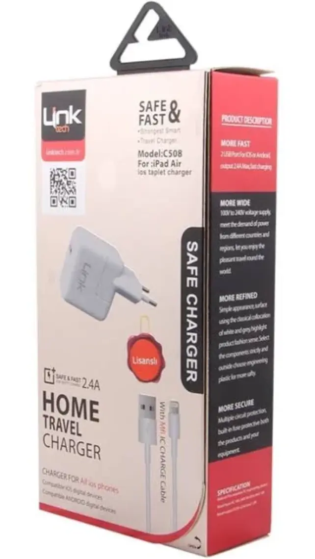 Linktech C490 Çift Girişli Araç Içi Şarj Aleti 3.1A Siyah