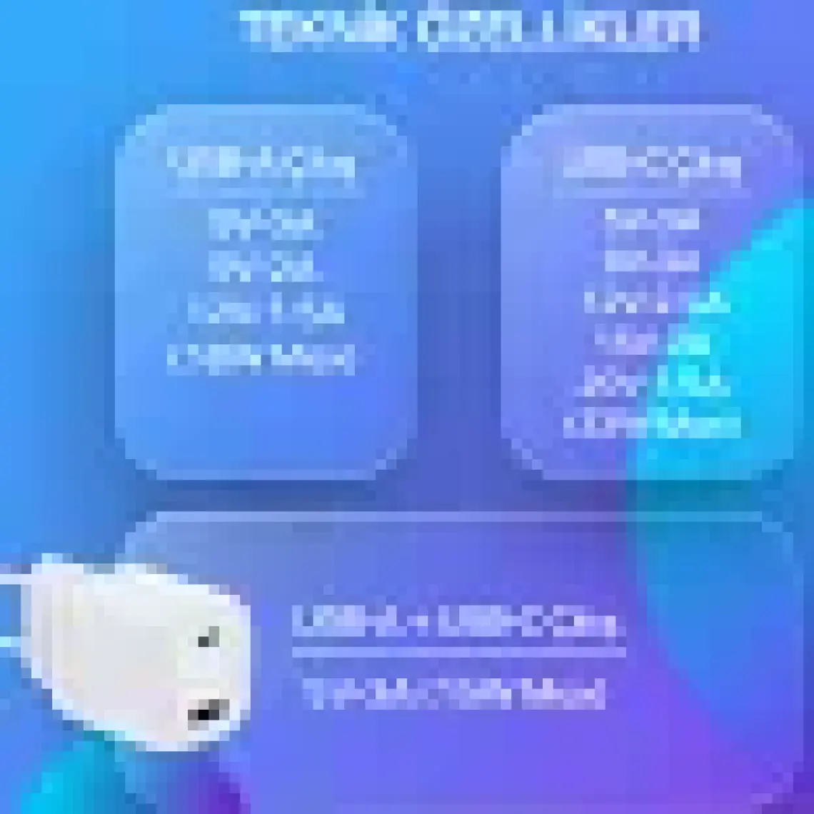 Woyax by Deji Type-C PD ve USB Hızlı Şarj Aleti Gan 33W 1.2m 60W-2A Type-C Şarj Kablosu