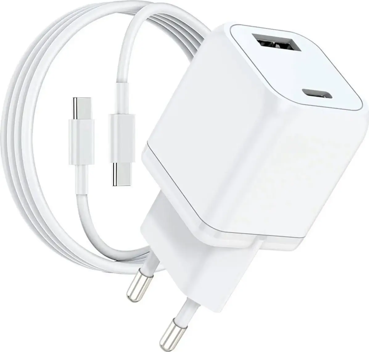 Woyax by Deji Type-C PD ve USB Hızlı Şarj Aleti Gan 33W 1.2m 60W-2A Type-C Şarj Kablosu