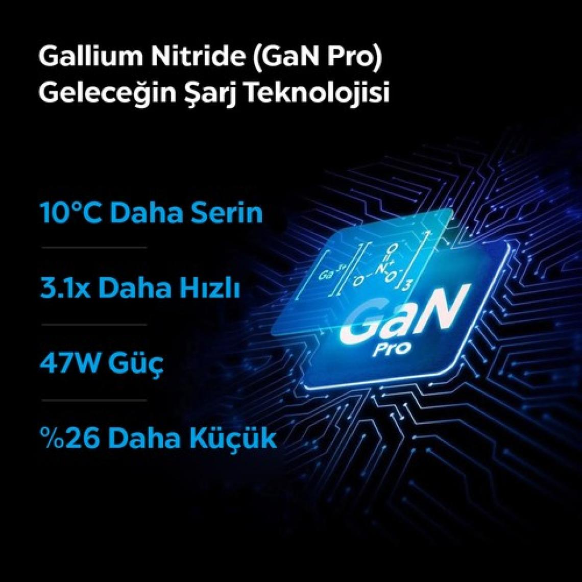 Spigen 47W USB-C 2 Port Mini Hızlı Şarj Aleti Samsung PPS 2.0 / Isı Düşürücü GaN Pro Akım Korumalı PD 3.0 / SCP / FCP Protokol Güç Adaptörü iPhone & Android & iPad & MacBook Type-C - ACH08707