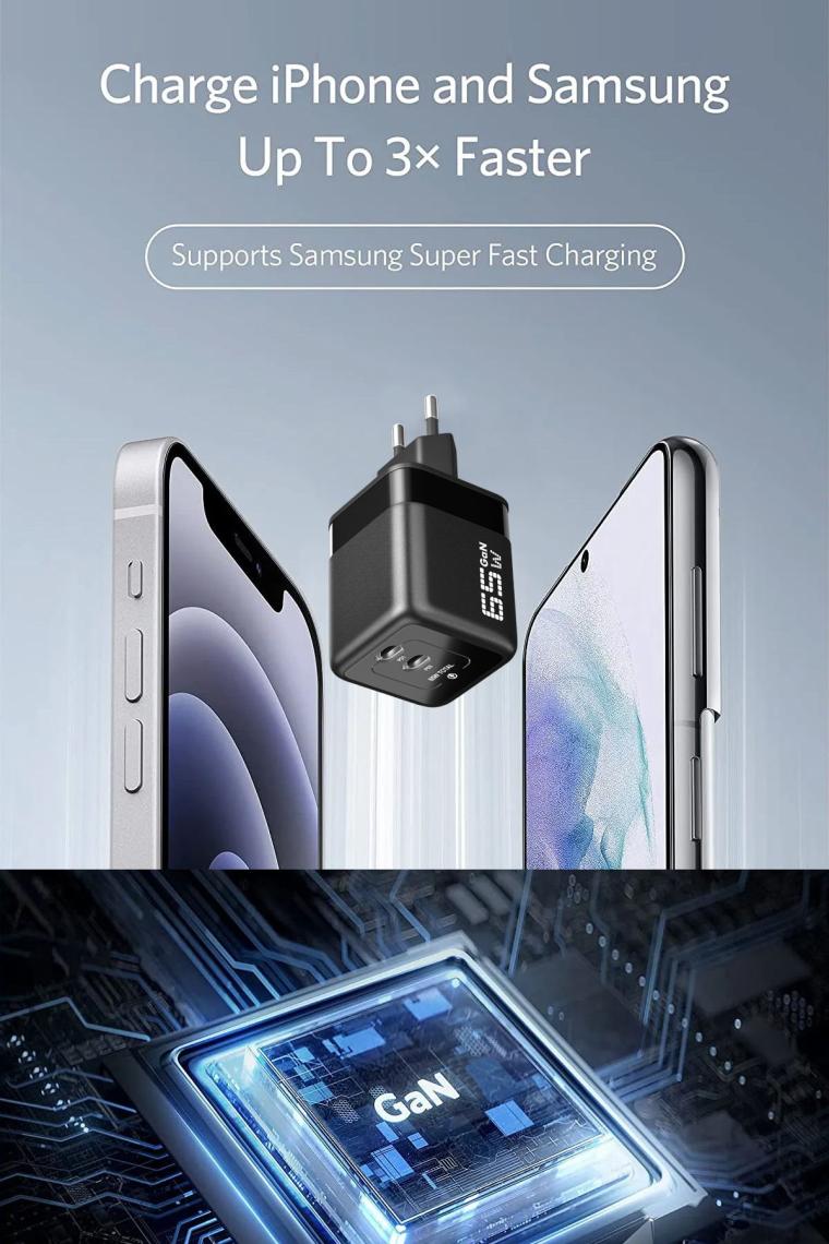 Intouch 65W Gan Technology 2 Pd Fast Şarj Aleti