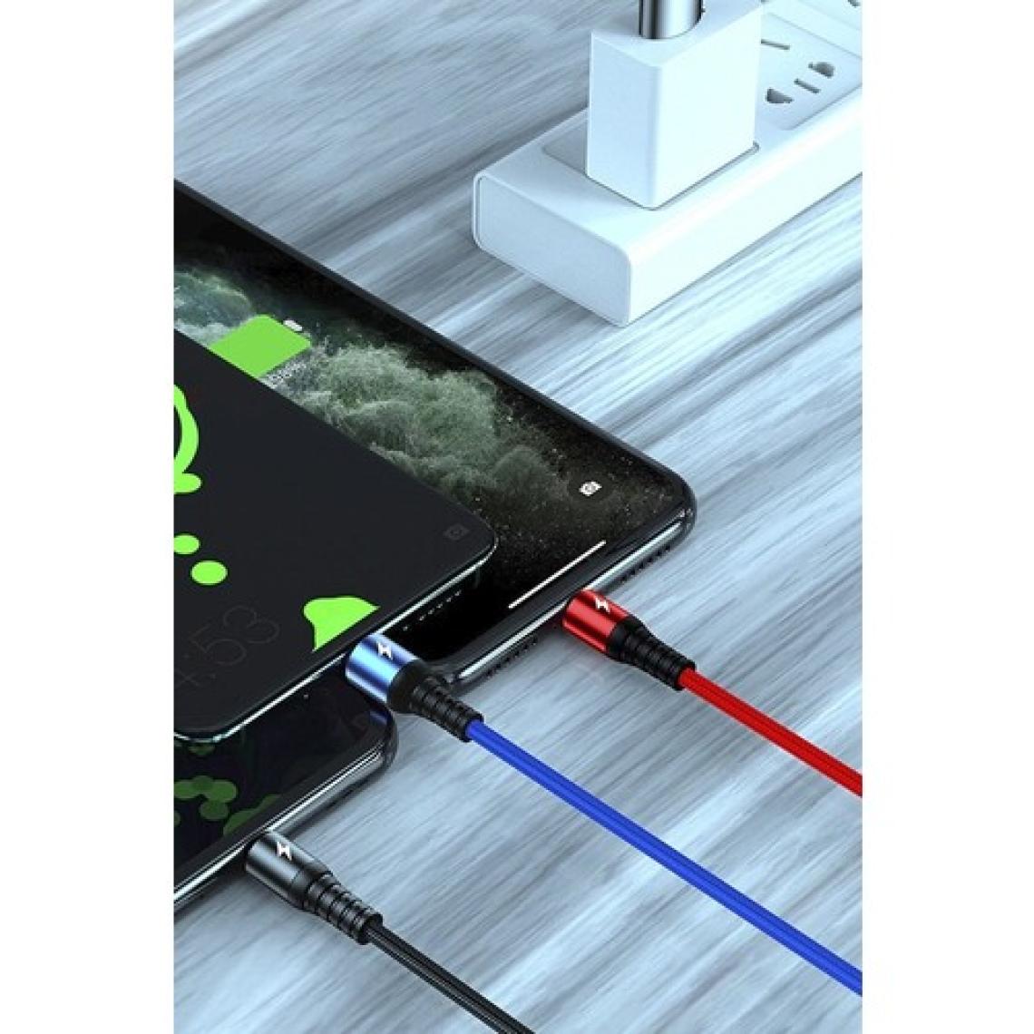 Conocer Huawei Xiaomi Samsung Iphone Uyumlu Örgü Hasır Çoklu Şarj Kablosu Type-C Micro Lightning