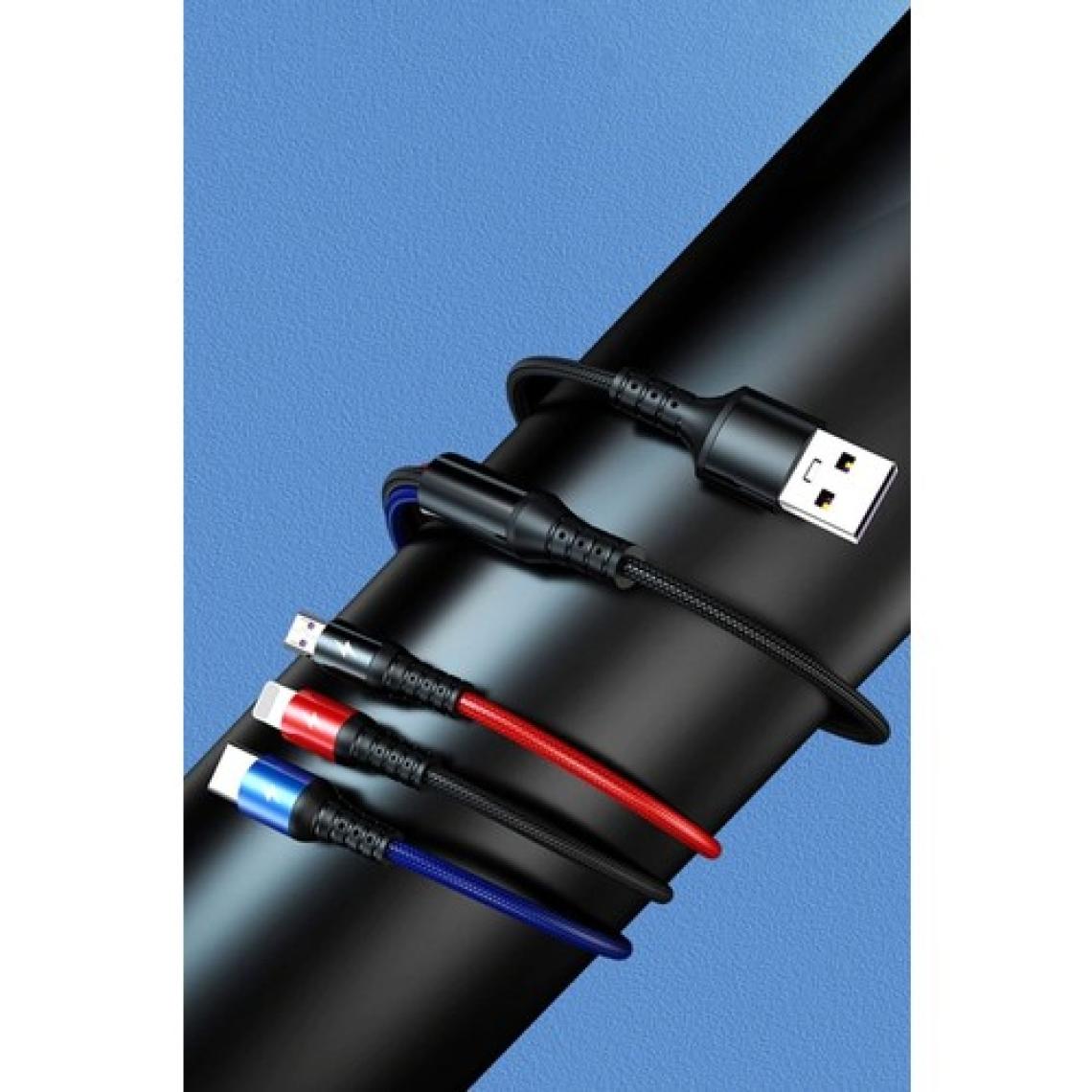 Conocer Huawei Xiaomi Samsung Iphone Uyumlu Örgü Hasır Çoklu Şarj Kablosu Type-C Micro Lightning