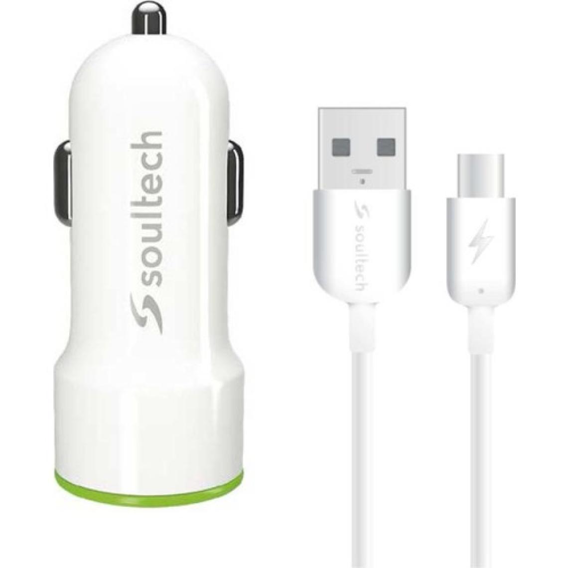 Soultech 3.1 A Fast 2 Hızlı Araç Şarjı Ve Typec Data Şarj Kablosu