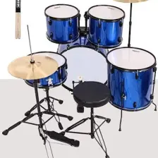 Midex CD900X-BL 22'' yetişkin akustik Bateri Davul Seti 22B-13T-12T-16F-14S (5 Parça)