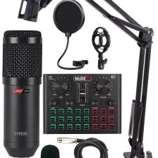 Lastvoice BM800 Mikrofon + Set-01 Stand + Shock Mount + Filtre + Ses Kartı