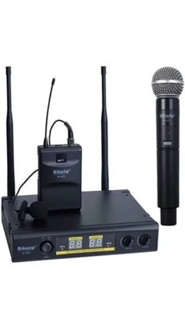 König K-402 El+Yaka Iki Kanal Uhf Telsiz Mikrofon