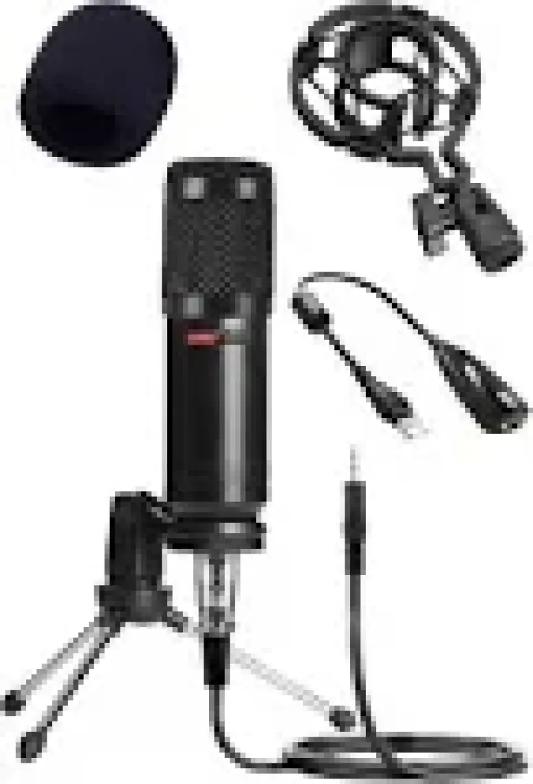 Lastvoice BM800 Full Black Kondenser Youtuber Mikrofon + 7.1