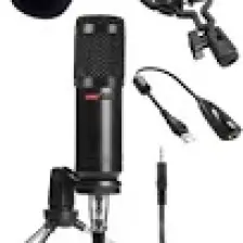 Lastvoice BM800 Full Black Kondenser Youtuber Mikrofon + 7.1