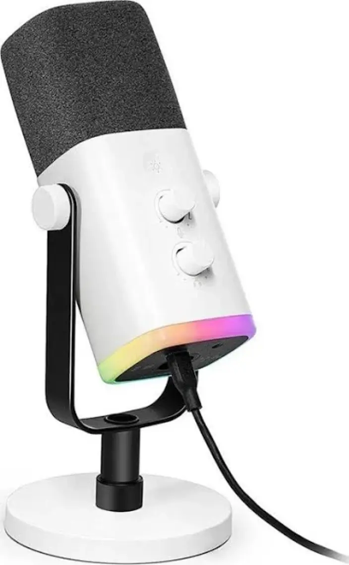 Fifine Am8 XLR/USB Rgb Beyaz Dinamik Bilgisayar Oyuncu Yayıncı Mikrofonu